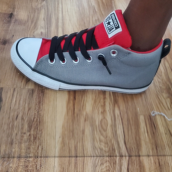 Black, Gray, & Red Converse - Picture 9 of 11